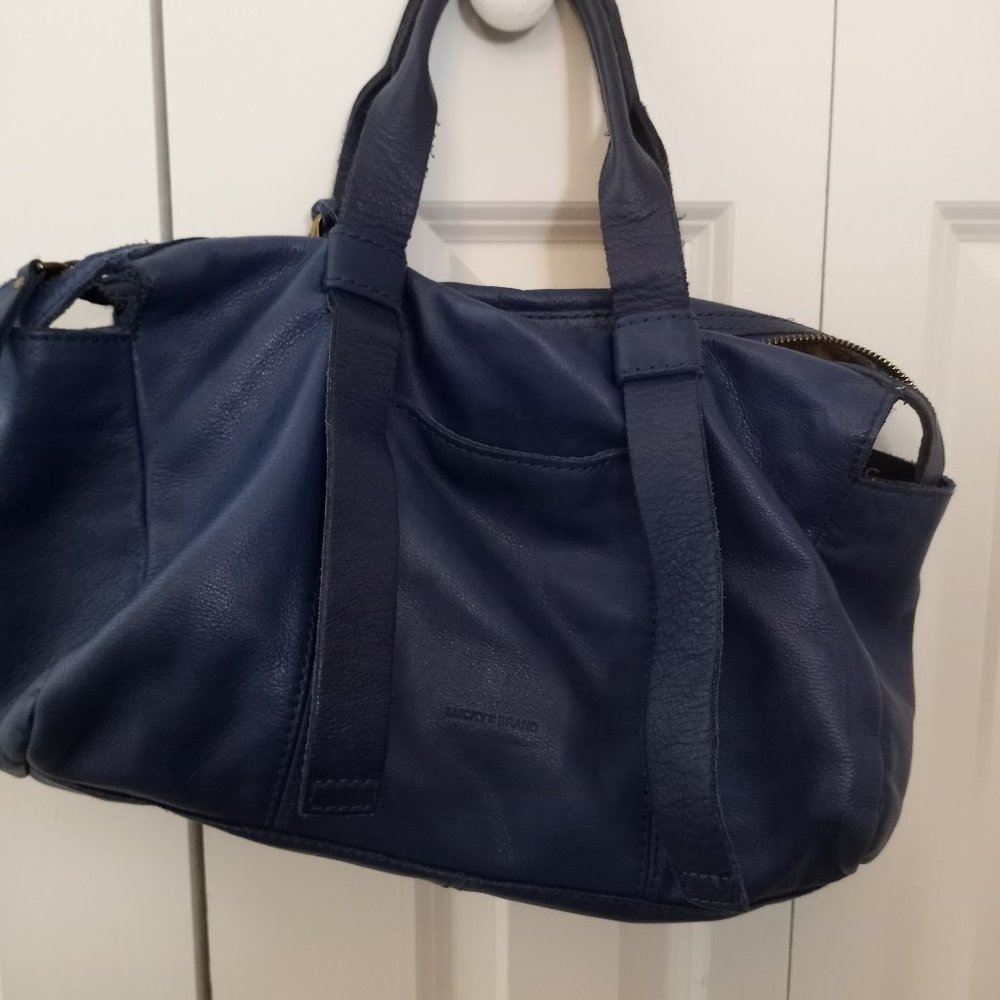 Blue Lucky Brand Leather Satchel